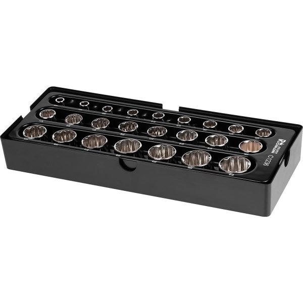 Set capete tubulare, sertar TIP A (385x150 mm) pentru dulap mobil, 1/2", 8-32 mm, 24 buc, RICHMANN EXCLUSIVE