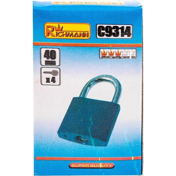Lacat otel, 40 mm, 4 chei, RICHMANN