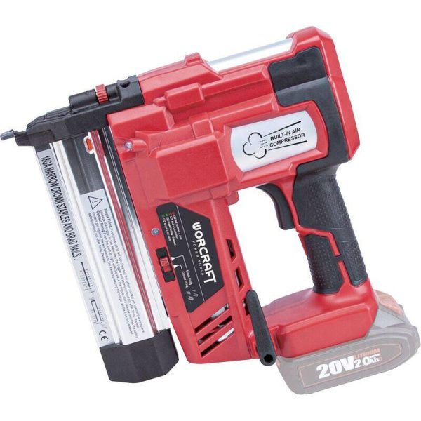 Capsator 2 in 1, capse si cuie, 20V Li-ion (acumulator neinclus), 100x32 mm, 100x40 mm, Worcraft