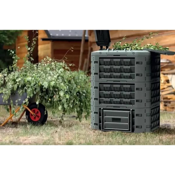 Compostor de gradina, 950 L, negru, Compogreen, Vario