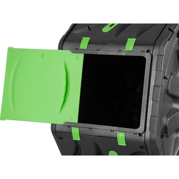 Compostor rotativ/tambur de gradina, Strend Pro, 70 L, negru, 55.5x36x72 cm