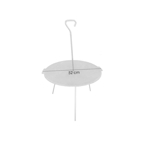 Disc pentru gratar, fonta, cu picioare si agatator, 52 cm, Premium