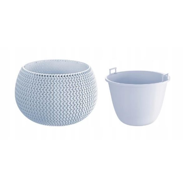 Ghiveci decorativ pentru flori, rotund, albastru, 29x19.5 cm, Splofy Bowl