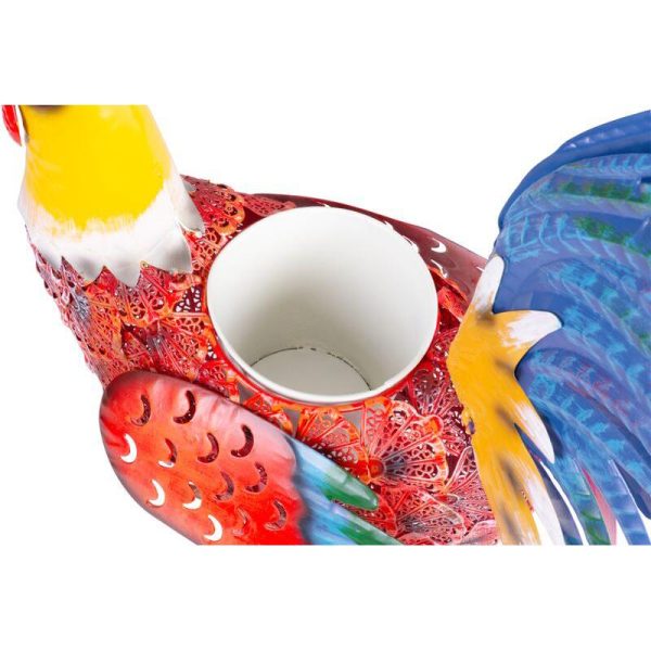 Decoratiune gradina, MagicHome, metalica, cocos colorat cu ghiveci, 50x19x54 cm