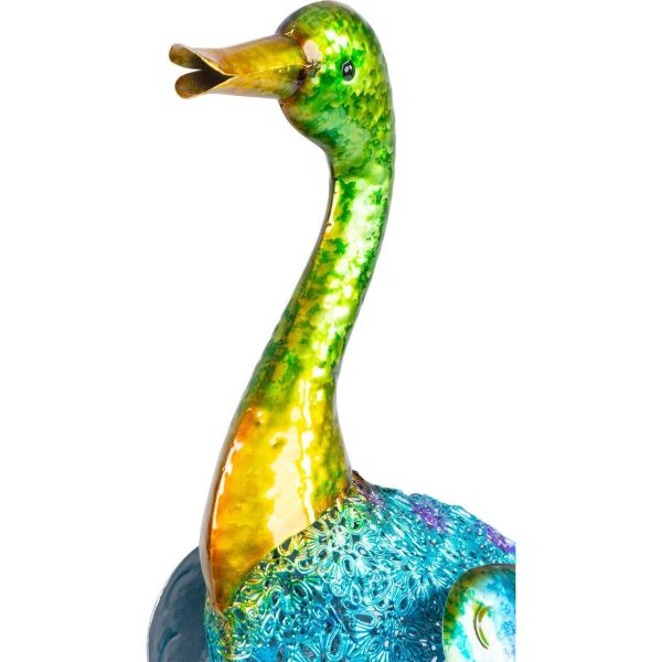 Decoratiune gradina, MagicHome, metalica, rata colorata, 27.5x15x47.5 cm