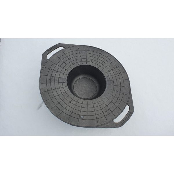 Disc pentru gratar, fonta, tip grill, cu picioare, 52 cm, Mixt Barbeque 