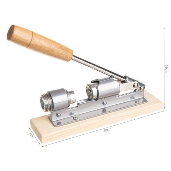 Spargator manual pentru nuci, din otel cu suport de lemn, 20x5 cm