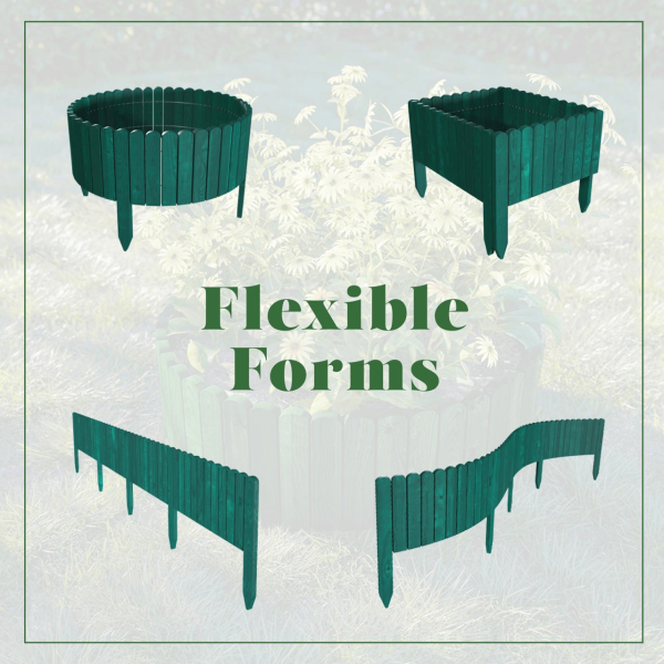 Gard de gradina decorativ din lemn, verde, 200x30 cm