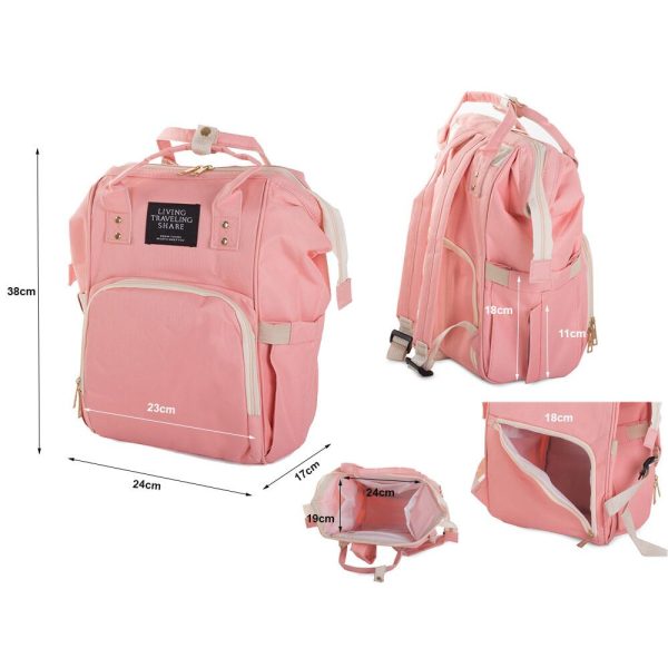 Geanta/rucsac termo pentru mamici, bebelus, Verk Group, impermeabila, roz, max 15 kg, 24x17x38 cm