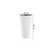 Set 2 ghivece de flori, Sandy Slim, rotunde, inalte, 29.7x53.1 cm, alb, Prosperplast