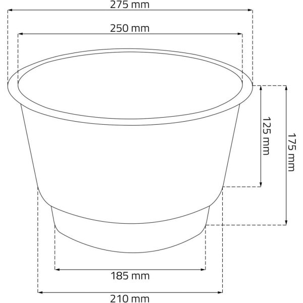 Ghiveci decorativ de flori, Prosperplast, Matuba Slim, rotund, inalt, 55 cm, antracit