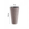 Ghiveci decorativ de flori, rotund, inalt, cafeniu, 18/45 L, 39x70.8 cm, Sandy Slim 