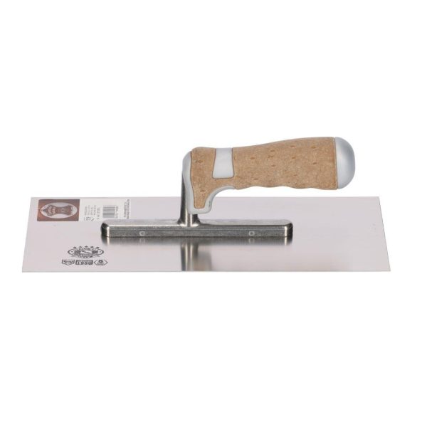 Gletiera inox, 28x13 cm x 0.7 mm, maner piele Alcantara, Olejnik