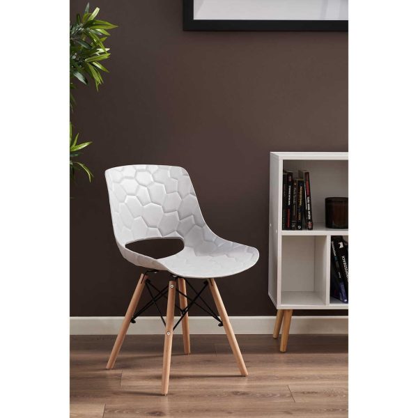 Masa de toaleta/machiaj + scaun Lars, alba, cu oglinda si LED-uri, Vanessa, 130x43x143 cm