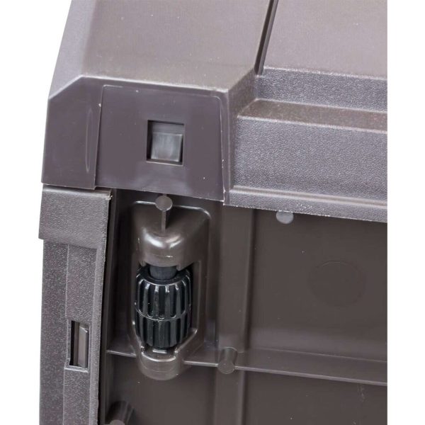 Lada depozitare de gradina, 119x48x60 cm, maro inchis, Matuba