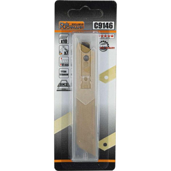 Lame razuitor cu maner lung, otel SK5, 18 mm, 10 buc, Richmann Exclusive