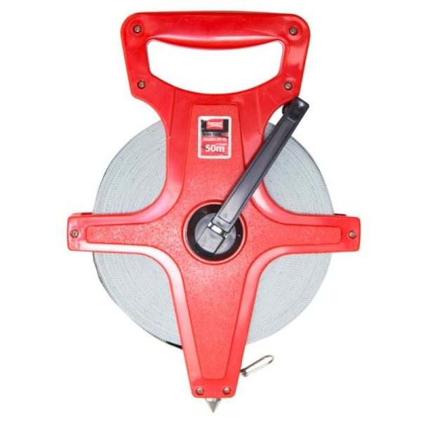 Ruleta banda fibra, 50 m, cu maner, Beorol