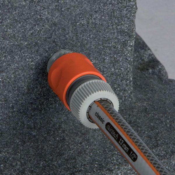 Masca robinet de gradina, cu adaptor furtun, efect granit, antracit, 24x98 cm, Prosperplast