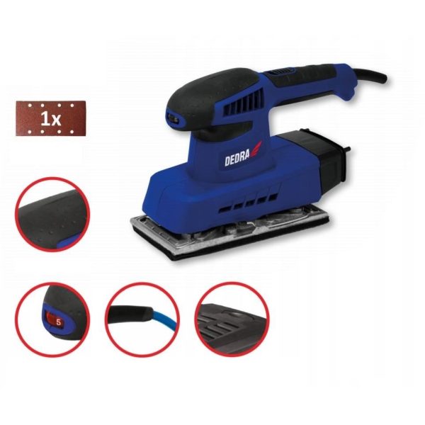 Masina de slefuit oscilanta, 240 W, 90x182 mm, Dedra