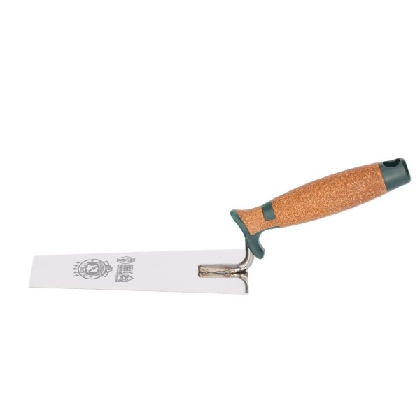 Mistrie inox, trapez, ingusta, sudura in puncte, 16 cm, maner pluta, Olejnik