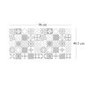 Panou decorativ, PVC, model mozaic, alb si negru, 96x48.5cm