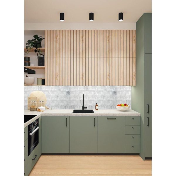 Panou decorativ, PVC, model marmura, gri, 96x48.5 cm