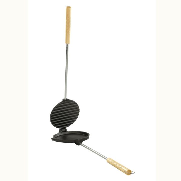 Prajitor pentru slanina, fonta, cu maner, 53 cm, 15 cm, Artool