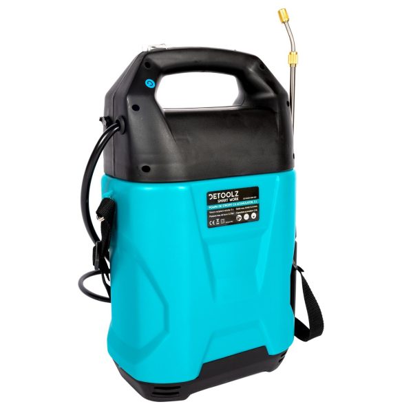 Pulverizator gradina, pompa de stropit, vermorel, Detoolz, electric, pentru spate, cu acumulator 2 Ah, 5 L