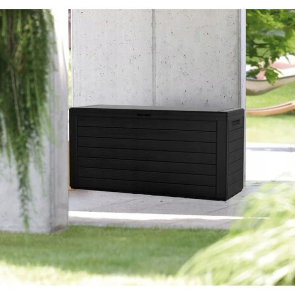 Lada depozitare de gradina, antracit, 116x44x55 cm, Woodenbox
