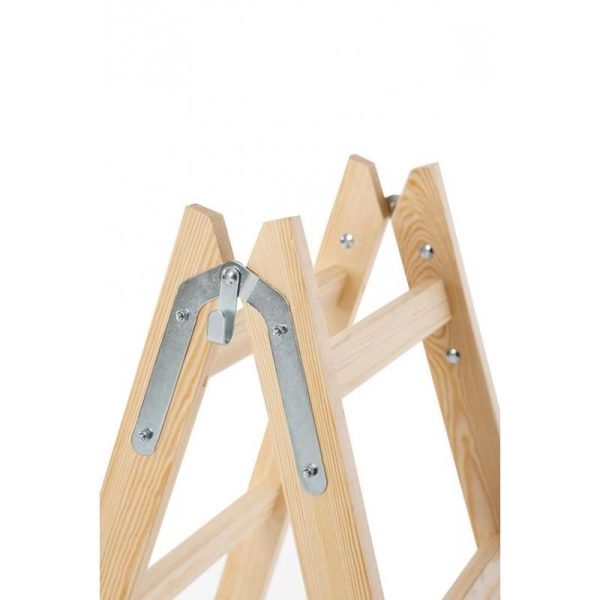 Scara lemn, 2 tronsoane, 4 trepte, carlig pentru galeata, max 150 kg, 1.32 m, Strend Pro