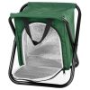 Scaun pliabil, gradina, camping, pescuit, cu geanta termoizolanta, verde, max 150 kg, 32x27x34 cm, Strend Pro
