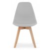 Scaun bucatarie/living, Artool, Kito, PP gri, picioare lemn natur, 46x54.5x80 cm