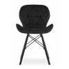 Scaun stil scandinav, Artool, Lago Velvet, catifea neagra, picioare lemn negru, 47x36x73.5 cm