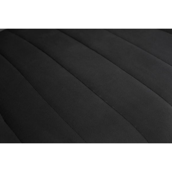 Scaun bucatarie/living, catifea, metal, negru, 54x61x83 cm, Viva