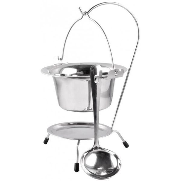 Set pentru servire ceaun, din inox, 0.8 L, 3 piese, Magic Home
