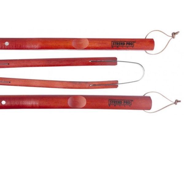 Ustensile pentru barbecue, grill, gratar, inox, maner lemn, set 3 piese