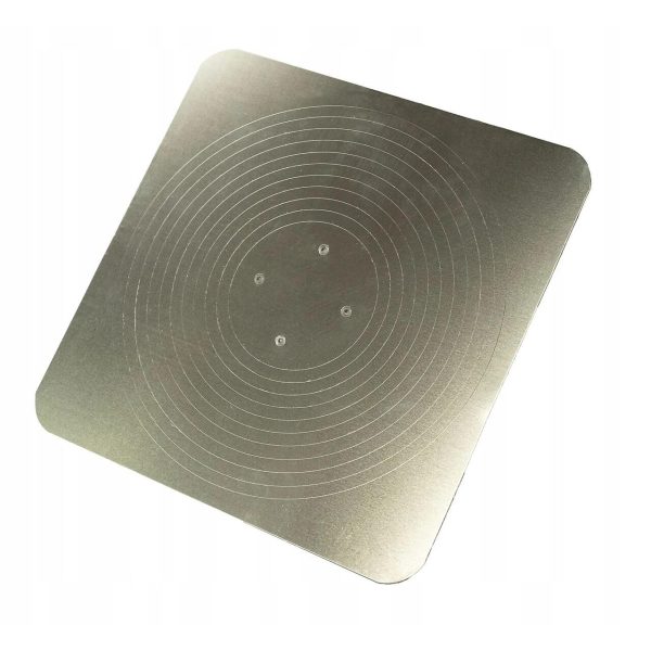 Tava glet, aluminiu, 33x33 cm x 1.75 mm, maner piele Alcantara, Olejnik