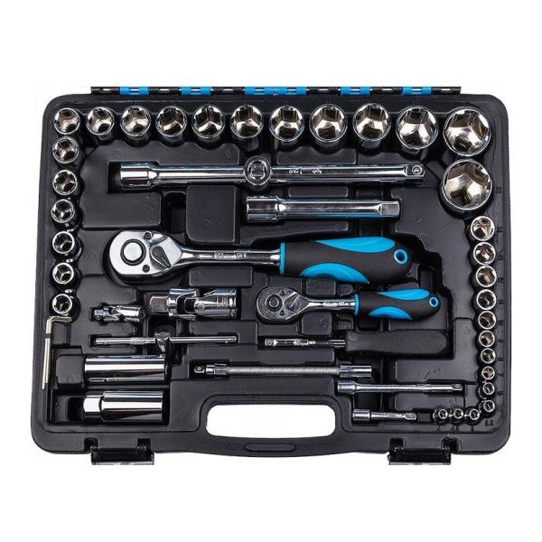Trusa chei tubulare si varfuri, cu clichet, adaptor, 94 piese, Richmann