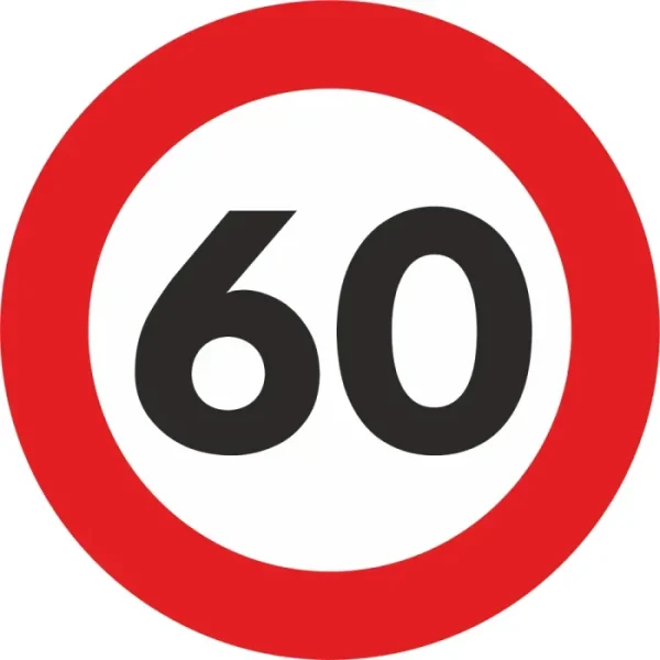 Autocolant Sticker "Limita Viteza" Reflectorizant - 60km/h