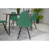 Scaun stil scandinav, Artool, Osaka, PP verde, picioare lemn negru, 46x54x81 cm