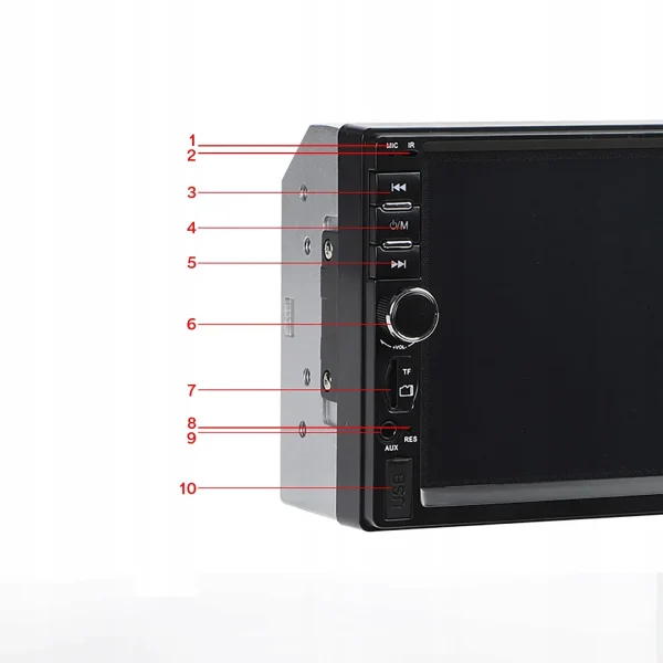 Player Video Auto, dimensiune 2DIN, TouchScreen de 7 inch, 4 x 50W, model WDS-30 cu Bluetooth, Handsfree, Radio, MP3, WMA, MP4, AUX, Card, Telecomanda, Functie