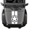 Sticker autoadeziv pentru vehicule Off Road, model "Army Star", dimensiune 90 x 43 cm, culoare Alba
