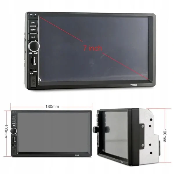 Player Video Auto dimensiune 2DIN, + Camera Marsarier INCLUSA, TouchScreen de 7 inch, 4 x 50W, model WDS-30 cu Bluetooth, Handsfree, Radio, MP3, WMA, MP4, AUX,
