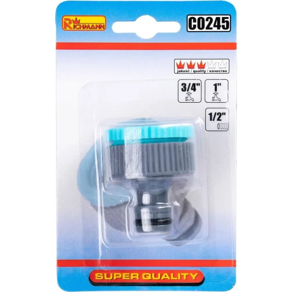 Adaptor robinet, filet interior, 3/4"-1", Richmann