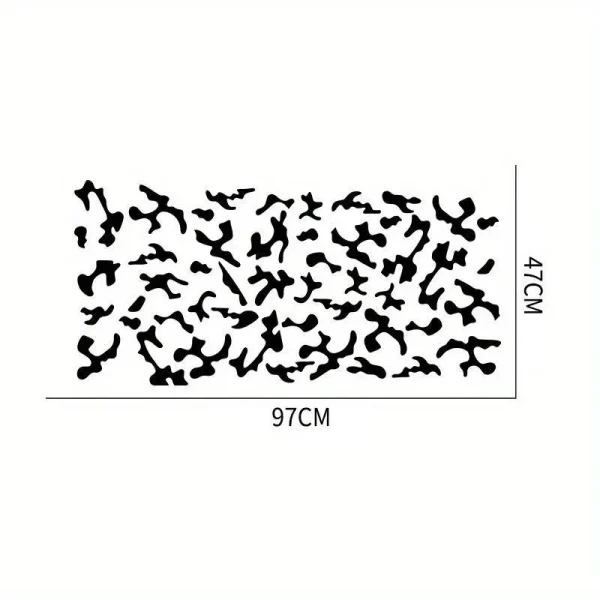 Set 2 stickere autoadezive Tuning in doua culori, model "Paint Stains", dimensiune 97 x 47 cm, culoare Negru + Alb