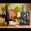 Set Cadou "Accesorii Vin in forma de Sticla, 6in1" culoare Neagra