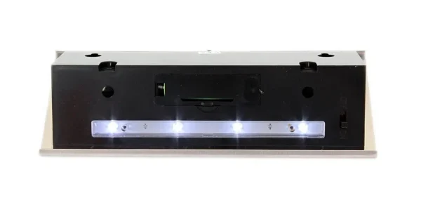 Placa numar casa iluminata LED, incarcare solara, carcasa din INOX