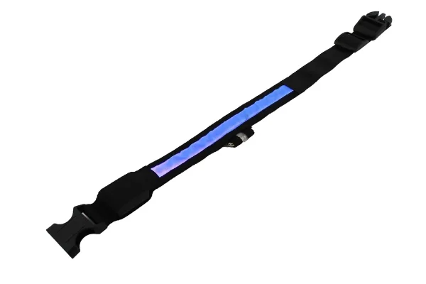 Zgarda iluminata cu LED pentru caine sau pisica, culoare Albastra, AVX-AG232A