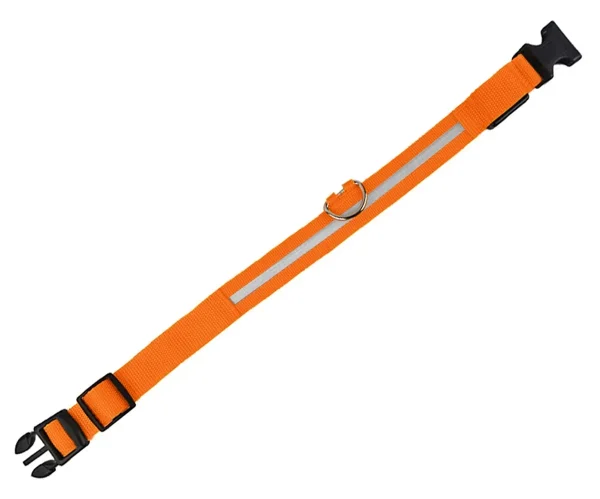 Zgarda iluminata cu LED Orange, pentru caine sau pisica, AVX-AG232C