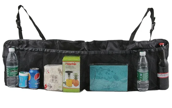 Organizator portbagaj auto cu 6 buzunare, 33 x 104 cm, culoare neagra